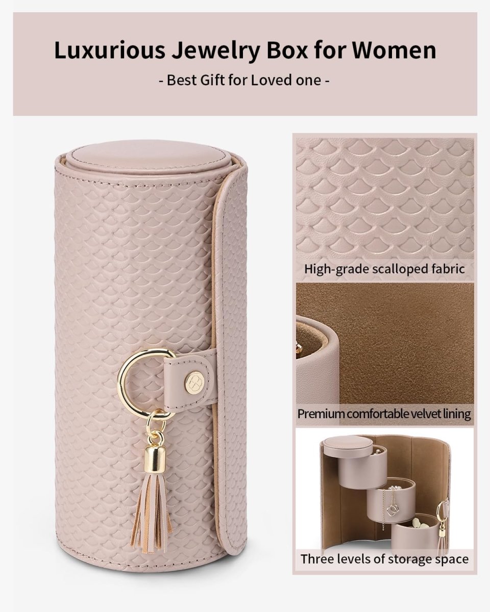 Vlando Travel Jewelry Case for Women, Travel Essential, Travel Must Haves Jewelry Travel Organizer for Girls, Christmas Gifts for Travelers Couples Mom Friends - Black - Homesidy.com