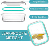 Vtopmart 5Pack 22oz Glass Storage Containers with Lids, Glass Meal Prep Food Container Sets with Snap Airtight Lids for Microwave, Oven, Freezer and Dishwasher, Grey - Homesidy.com