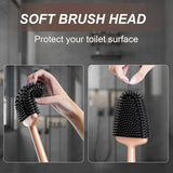 Sellemer Toilet Brush and Holder Set - Flexible Toilet Bowl Brush Head with Silicone Bristles, Compact Size for Storage and Organization, Ventilation Slots Base (1 Pack, Silver) - Homesidy.com
