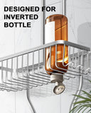 MSAICOE Shower Caddy Hanging - Never Rust Shower Hanging Organizer - Aluminum Over the ShowerHead Caddy with Soap Basket and 6 Hooks for Razor/Sponge (Black) - Homesidy.com