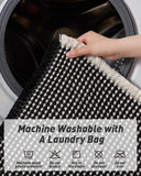 AMOAMI Upgraded Waffle Bath Mat, Super Absorbent Non Slip Bath Mats for Bathroom Floor, Machine Washable Bathroom Rugs with Tassels, Rubber Backed Bathroom Mats, Ultra Soft, 18&34; x 30&34;, Brown - Homesidy.com