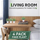 Der Rose 4 Pack Fake Plants Mini Artificial Greenery Potted Plants for Home Decor Indoor Office Table Room Farmhouse Bathroom Decor - Homesidy.com