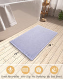 AMOAMI Upgraded Waffle Bath Mat, Super Absorbent Non Slip Bath Mats for Bathroom Floor, Machine Washable Bathroom Rugs with Tassels, Rubber Backed Bathroom Mats, Ultra Soft, 18&34; x 30&34;, Brown - Homesidy.com