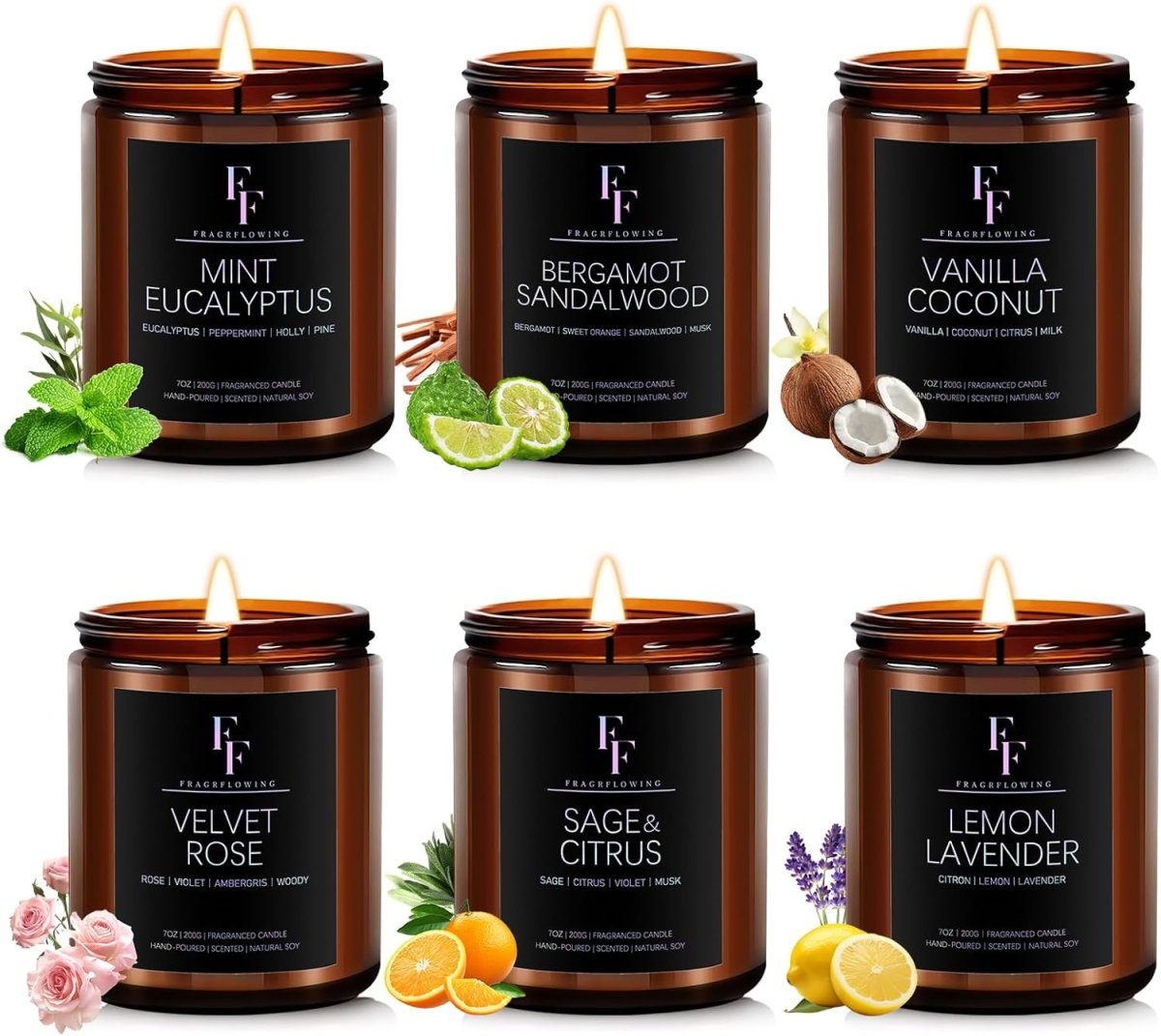 Vanilla Coconut Candle, Scented Candle for Home Soy Wax Candle, Aromatherapy Candle Gift for Women Men, 7oz - Homesidy.com