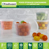Freshware Food Storage Containers [36 Set] 16 oz Plastic Deli Containers with Lids, Slime, Soup, Meal Prep Containers | BPA Free | Stackable | Leakproof | Microwave/Dishwasher/Freezer Safe - Homesidy.com