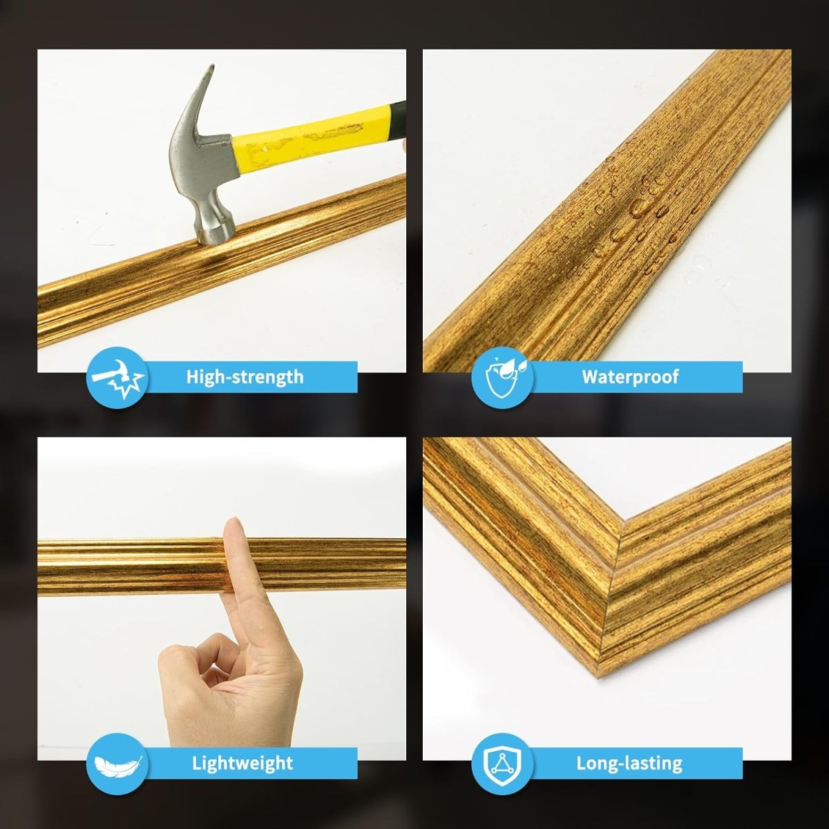 Art3d Pre - Cut Wall Molding Set of 6 pcs, Ready - to - Assemble Wainscoting Panels for Interior Wall Décor Living Room Bedroom Accent Wall - Installed with Glue, 3 Top 3 Bottom - Homesidy.com