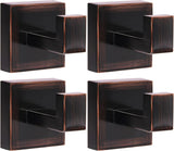 IBosins 4 Pack Towel Hooks Hand Towel Holder for Bathroom Wall Livingroom Bedroom Kitchen Closet Heavy Duty Stainless Steel Hook Hanger for Robe, Bath Towel, Coat (Square Matte Black) - Homesidy.com
