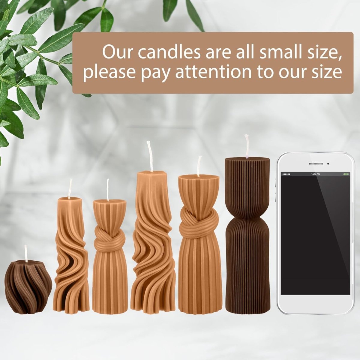 Threlaco 6 Pcs Pillar Candles Modern Aesthetic Ribbed Decorative Candle Set Cute Soy Wax Scented Ribbed Decor for Home(White,2.36 - 6.89 Inch) - Homesidy.com