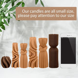 Threlaco 6 Pcs Pillar Candles Modern Aesthetic Ribbed Decorative Candle Set Cute Soy Wax Scented Ribbed Decor for Home(White,2.36 - 6.89 Inch) - Homesidy.com