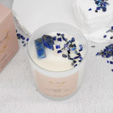ava concept - Soy Candles with Crystals - Aromatherapy Scented Candle for Women - Lavender Vanilla Gift Set - Small Wax Melts - 3 Pack 3.5oz - Homesidy.com