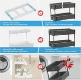 2 Pack Under Sink Organizer 2 Tier Sliding Cabinet Organizers Multi - Purpose Sink Storage Basket L - Shape Narrow Space Storage Shelves with 4 Hook for Kitchen Bathroom Drawer, Black - Homesidy.com