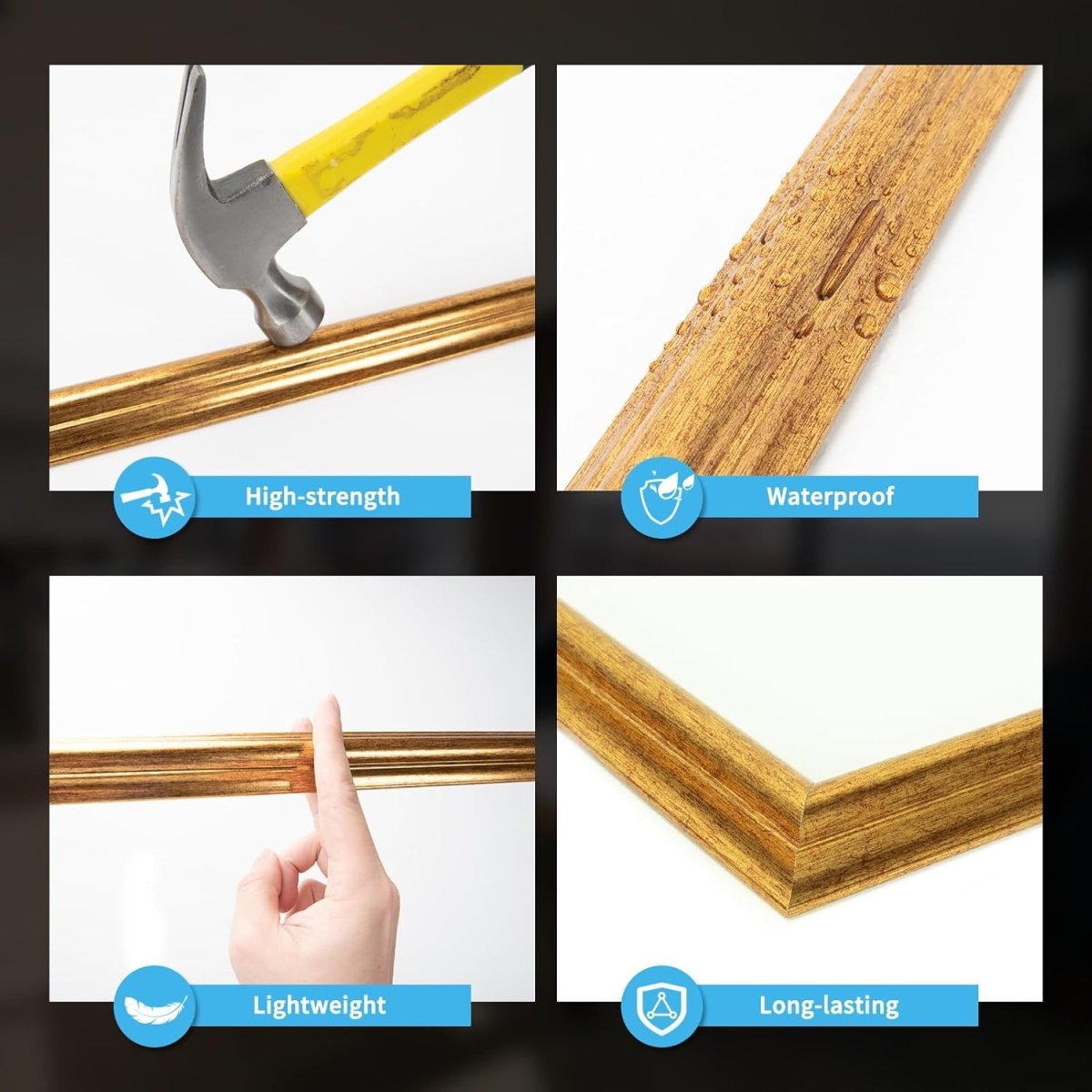 Art3d Pre - Cut Wall Molding Set of 6 pcs, Ready - to - Assemble Wainscoting Panels for Interior Wall Décor Living Room Bedroom Accent Wall - Installed with Glue, 3 Top 3 Bottom - Homesidy.com