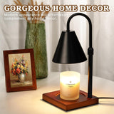 Modern Candle Warmer Lamp with Timer, Dimmable Candle Lamp Warmer, Men Women Christmas Birthday Gifts, Black Candle Warmer, Adjustable Candle Light Warmer, Cozy Living Room Bedroom Home Decor - Homesidy.com