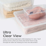 IRIS USA 6 Qt. Plastic Storage Bins Containers with Lids, 4 Pack, Small Sensory Bin, Craft Storage, Craft Organizers &amp; Storage, Organizing Container for Home, Office &amp; Art Supplies, Stackable, Clear - Homesidy.com