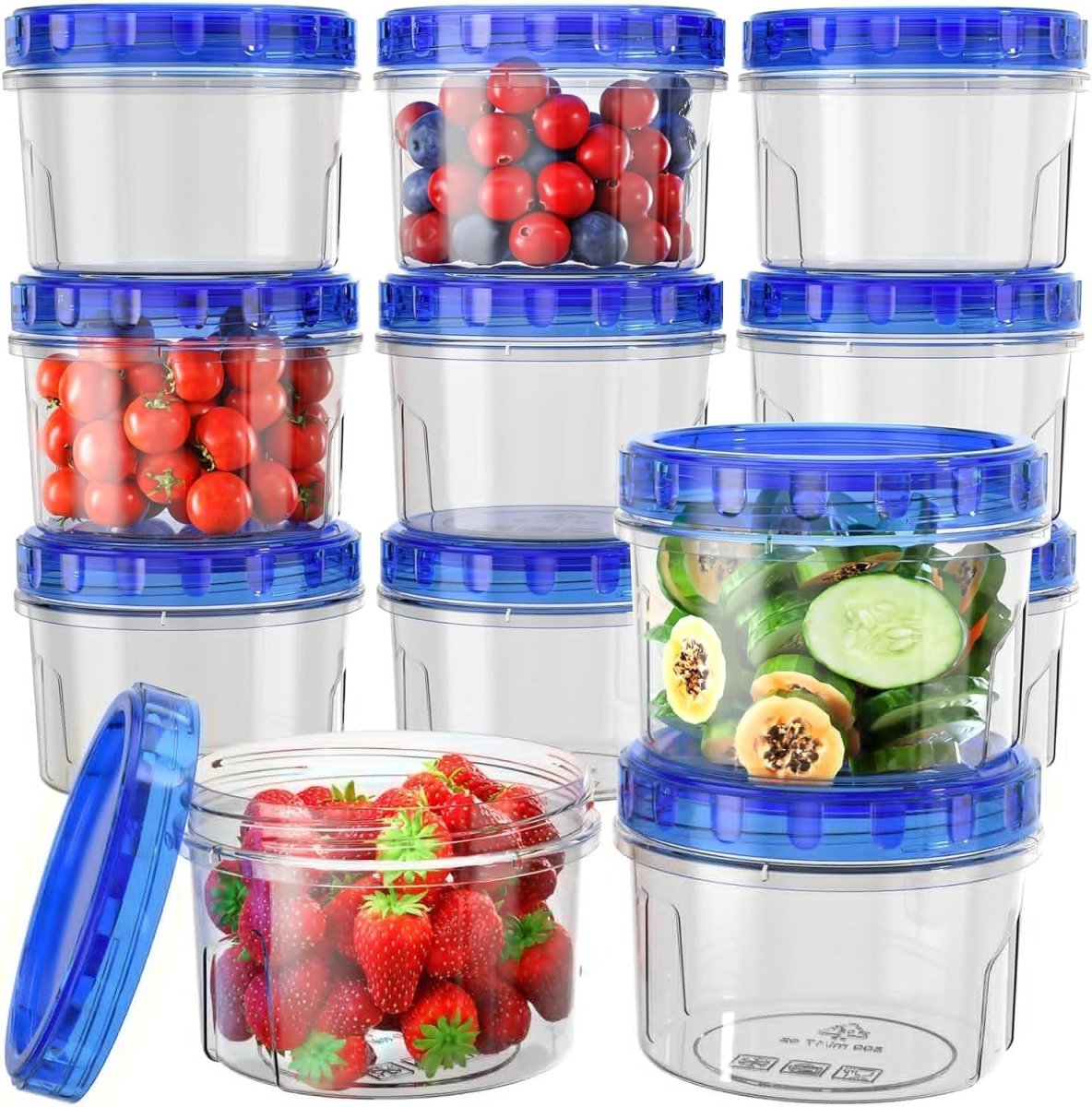 Freezer Storage Containers, [6 Pack - 16 Oz] Airtight Plastic Food Storage Containers with Twist Top Lids, Soup, Meal Prep Containers | BPA Free | Stackable | Leakproof | Microwave/Dishwasher Safe - Homesidy.com