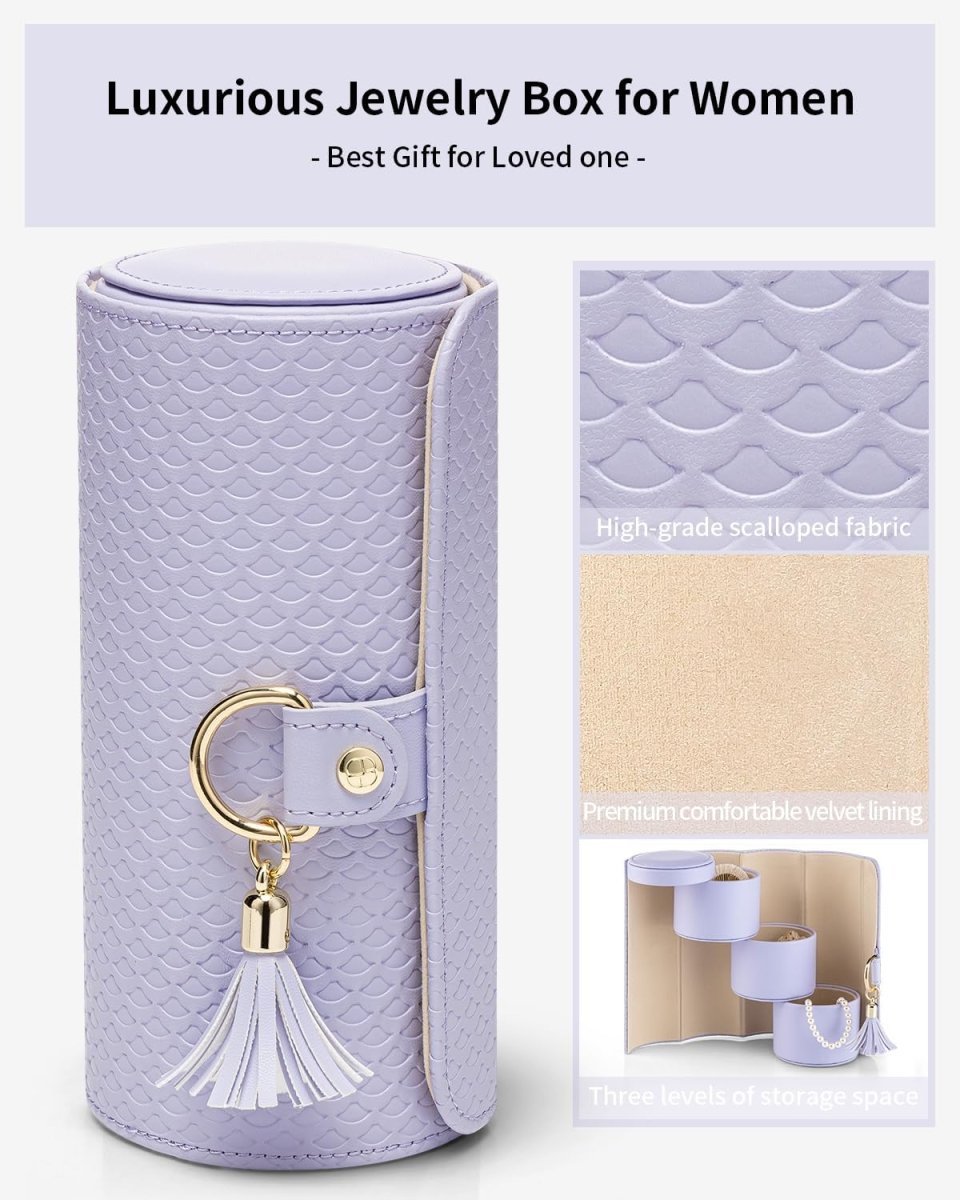 Vlando Travel Jewelry Case for Women, Travel Essential, Travel Must Haves Jewelry Travel Organizer for Girls, Christmas Gifts for Travelers Couples Mom Friends - Black - Homesidy.com