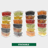 Freshware Food Storage Containers [36 Set] 16 oz Plastic Deli Containers with Lids, Slime, Soup, Meal Prep Containers | BPA Free | Stackable | Leakproof | Microwave/Dishwasher/Freezer Safe - Homesidy.com