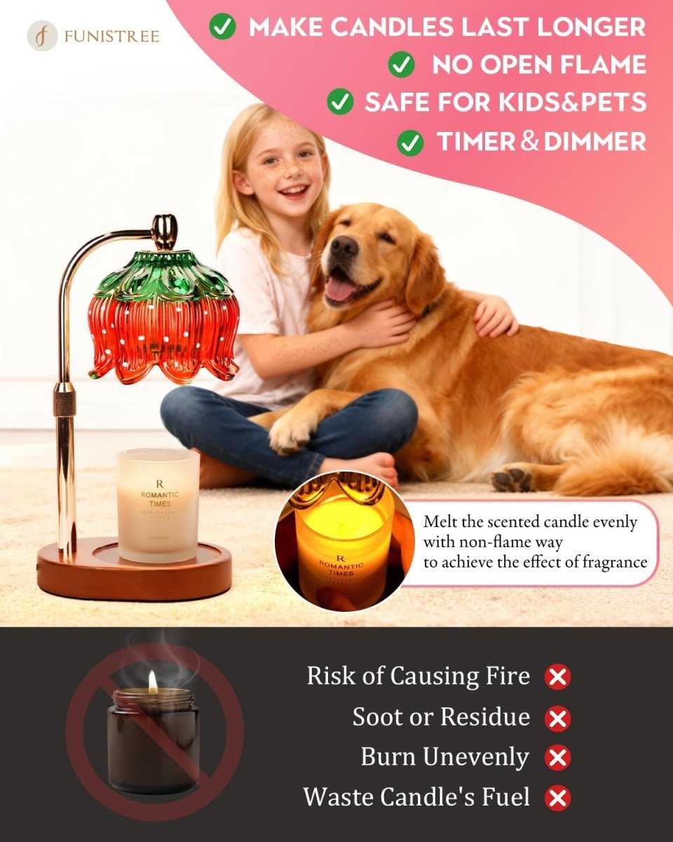 Modern Candle Warmer Lamp with Timer, Dimmable Candle Lamp Warmer, Men Women Christmas Birthday Gifts, Black Candle Warmer, Adjustable Candle Light Warmer, Cozy Living Room Bedroom Home Decor - Homesidy.com