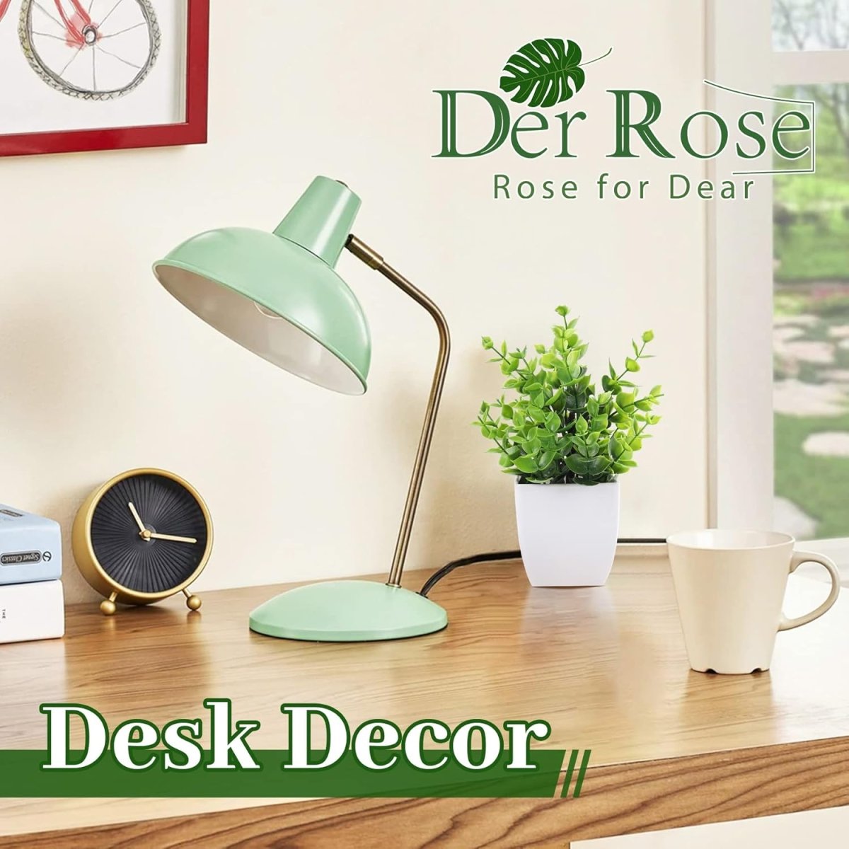 Der Rose 4 Pack Fake Plants Mini Artificial Greenery Potted Plants for Home Decor Indoor Office Table Room Farmhouse Bathroom Decor - Homesidy.com