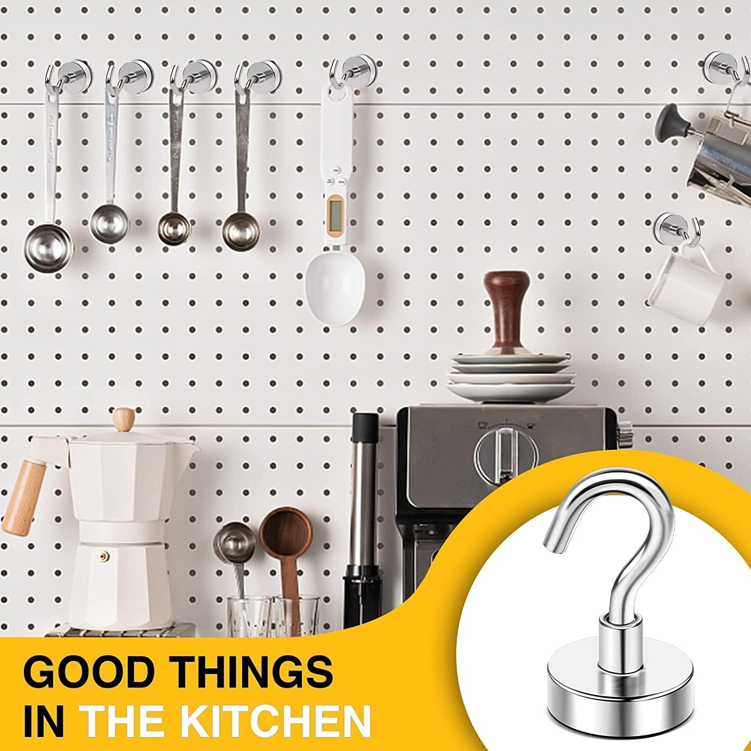 DIYMAG Magnetic Hooks, 30lbs Magnet Hook 2025 Cruise Cabin Ship Essentials Heavy Duty Strong Magnets Refrigerator Fridge Hanging for Classroom Beach Vacation Kitchen Grills Home 20 Pack (Silver) - Homesidy.com