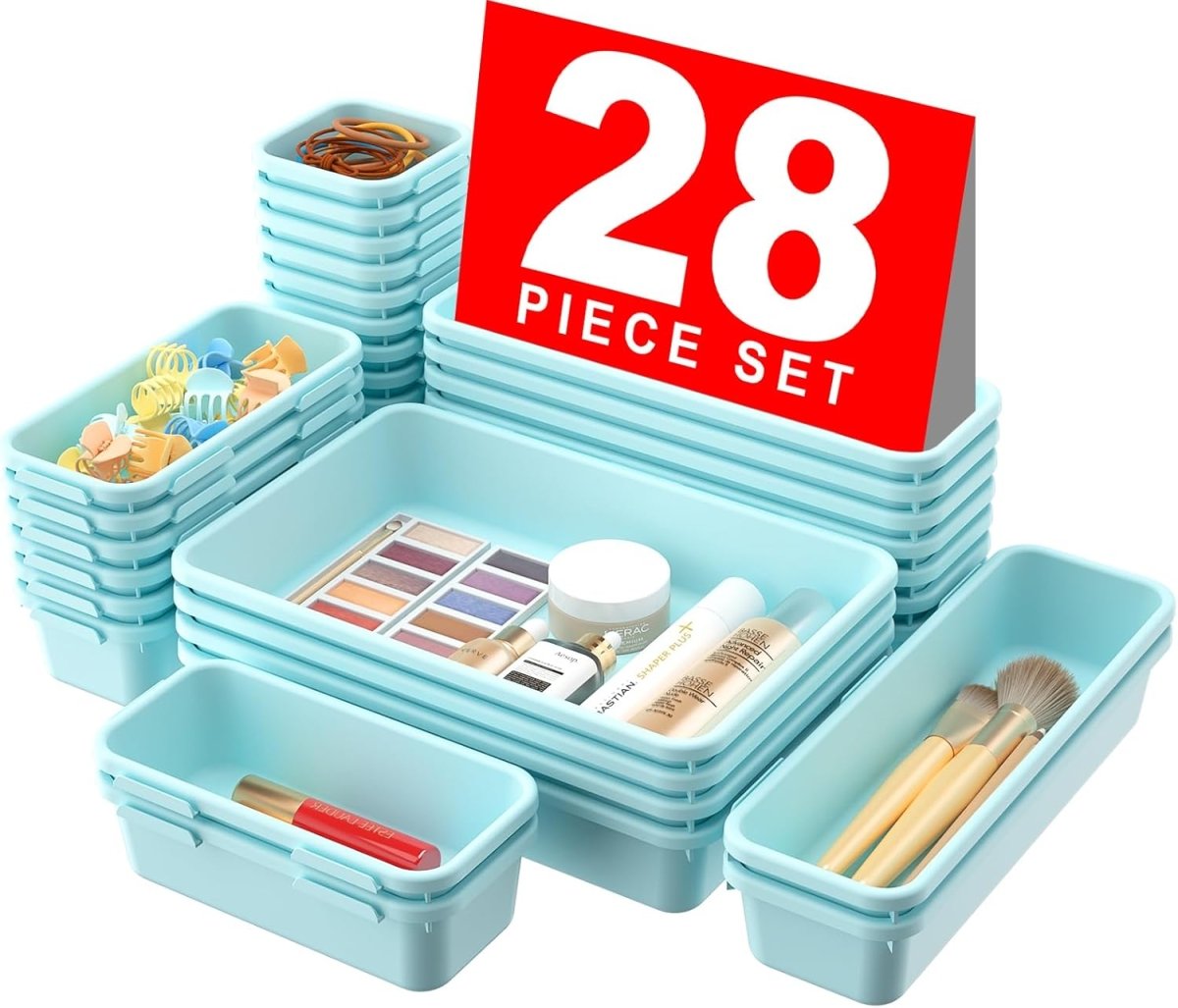 A - LuGei 【Military Grade Drawer Organizer, 【𝟱𝗦𝗶𝘇𝗲】 Makeup organizer, 【Holds 177 Items】 Bathroom Organizers and Storage, Organization and Storage, Desk Drawer Organizer for Bathroom Vanity - Homesidy.com