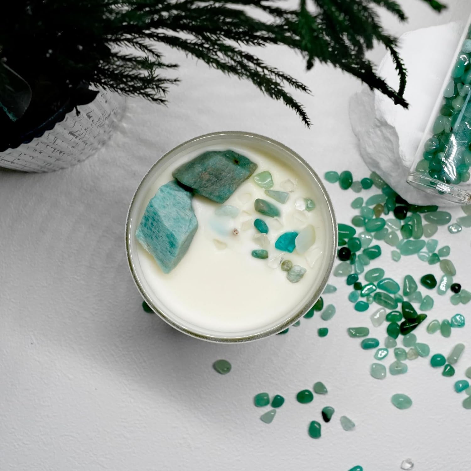 ava concept - Soy Candles with Crystals - Aromatherapy Scented Candle for Women - Lavender Vanilla Gift Set - Small Wax Melts - 3 Pack 3.5oz - Homesidy.com