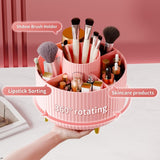 fanado 360° Rotate Makeup Brush Holder Organizer, Makeup Organizers Countertop, Makeup organization and Skincare Storage for Vanity, Desktop, Bathroom (White) - Homesidy.com