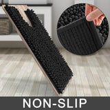 Yimobra Bathroom Rugs Non Slip Washable - Ultra Soft Absorbent Chenille Bath Mat, Quick Dry Shaggy Floor Carpet for Tub Shower, Gray Home Decor Accessories, 24x17 Inch - Homesidy.com