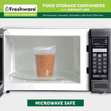 Freshware Food Storage Containers [24 Set] 32 oz Plastic Deli Containers with Lids, Slime, Soup, Meal Prep Containers | BPA Free | Stackable | Leakproof | Microwave/Dishwasher/Freezer Safe - Homesidy.com