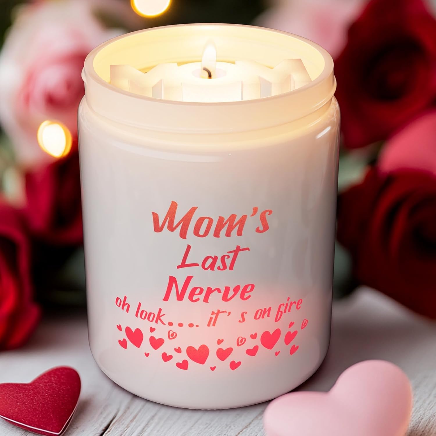 Merry Christmas Candles with Warmer LED, Christmas Decor Gifts Winter Candle with Pine Wood Spice Scents, Cypress Candle Over 40 Hours Burn Time, Home Decorations Indoor, 100% Soy Wax,White - Homesidy.com
