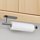 DEKAVA Paper Towel Holder Under Cabinet Wall Mount for Kitchen Towel, Self - Adhesive Bar, Rack, SUS304 Stainless Steel 13 inch (BlackA, 1) - Homesidy.com