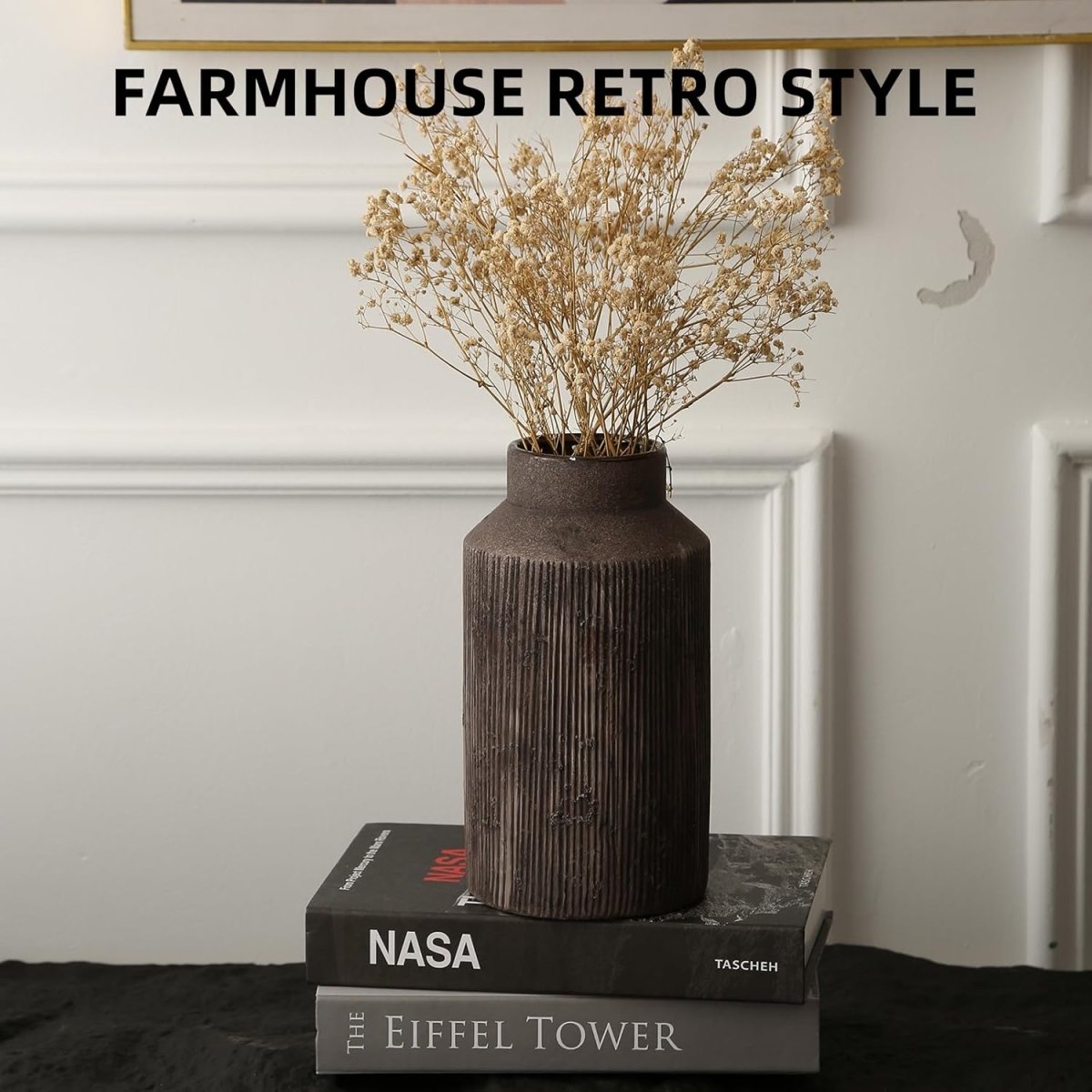 Rustic Vases for Home Decor. Ceramic Vase for Dining Table Decor. Terracotta Decorative Vase 6.1IN. ZSHLXM - Homesidy.com