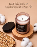 M&amp;SENSE Ode to Winter Soy Candles Strong Scented, 2 Wick Jar Candle 19.4oz 110 Hour Long Lasting, Lavender Sandalwood Organic Natural Aromatherapy Candle Gifts Bedroom Bathroom Home Decor - Homesidy.com