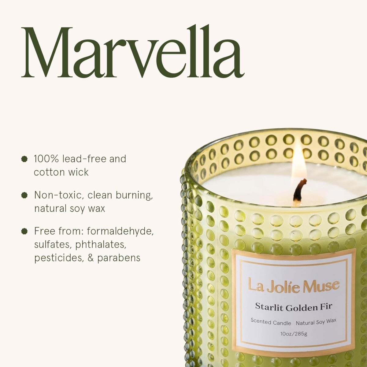 LA JOLIE MUSE Christmas Candle | Ruby Berry Bliss | Mandarin Cranberry &amp; Plum | 10 oz Festive Candle | 55 Hours Clean Burn | Gift for Women &amp; Family - Homesidy.com