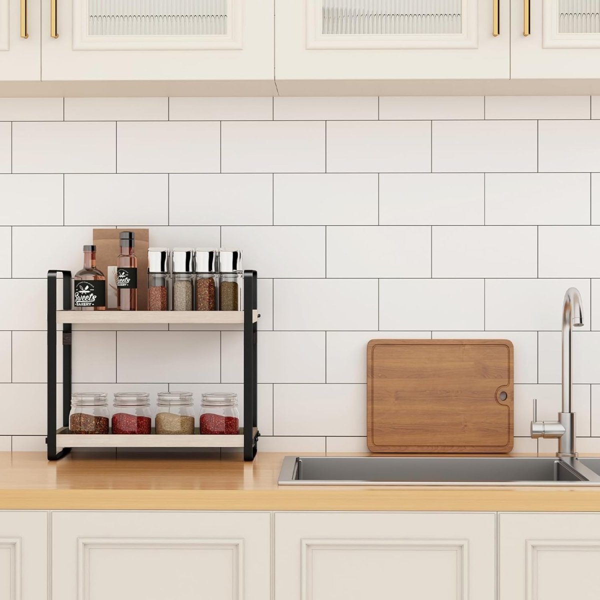 HNRLOY Bathroom Counter Organizer,Bathroom Countertop Organizer,Counter Shelf,Countertop Storage,Organization and Storage,Makeup Shelf,Sink Caddy(Brown 3 Tier) - Homesidy.com
