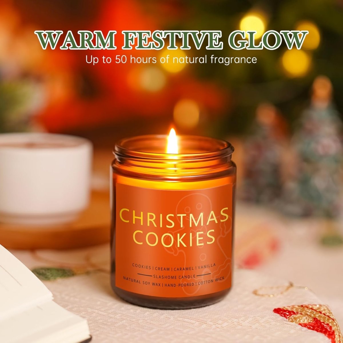 Winter Candle Gift Set, 4 Pack 7 oz Soy Scented Candles for Home, Christmas, Holiday &amp; Birthday Gifts for Women &amp; Men, Includes Hello Winter, Pine &amp; Cedarwood, Hot Cocoa, and Vanilla Cupcake - Homesidy.com