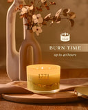 1771 Aromas Vanilla Scented Candles - 100% Natural Soy Wax - Large 3 Wick Jar Candle - Up to 50 Hours Burning Time - Candles for Home - Gift - Ready Candle for Men &amp; Women - Aromatherapy Candles - Homesidy.com