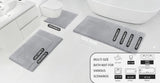 MINIDEAR Bathroom Rugs 24x17 Light Grey - Thick Elastic Foam Bath Mat, Ultra Soft &amp; Plush Fluffy, Non - Slip, Quick Dry, Absorbent Washable Floor Microfiber Mat for Tub, Home Decor Accessories - Homesidy.com