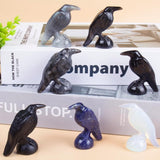 QLRSUXN Natural Black Obsidian Raven Figurines,2 Inch Healing Crystal Animal Statues,Lucky Guardian Pocket Crow Figurines as Women’s Gifts,Raven Statues for Office Home Decor and Ornament. - Homesidy.com
