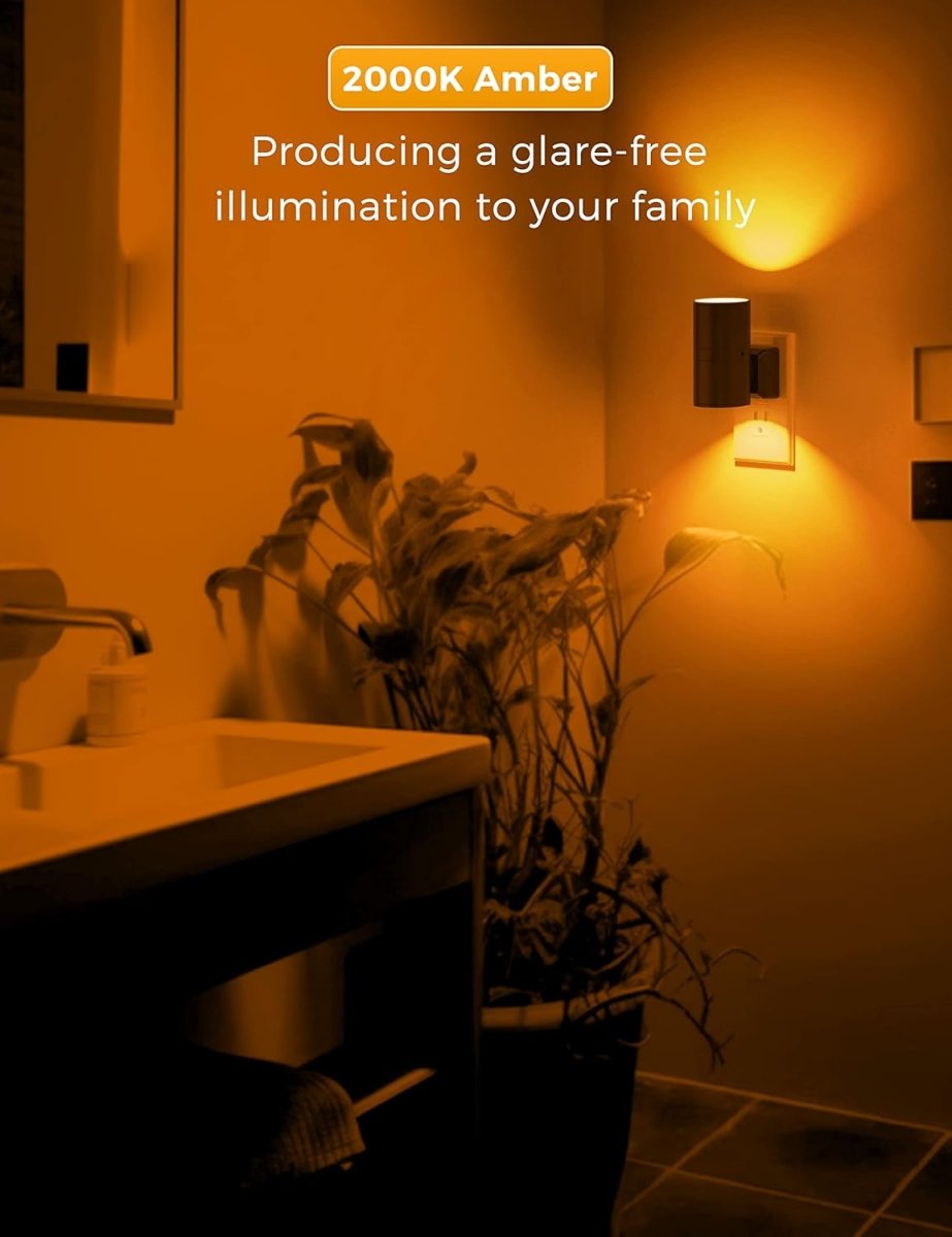 L LOHAS LED Night Light Plug in, Modern Night Lights Plug into Wall, Dusk to Dawn Sensor, Soft White 3000K, 0 - 100LM Adjustable Brightness, Dimmable Night Lights for Hallway Bedroom Stairway, 2 Pack - Homesidy.com