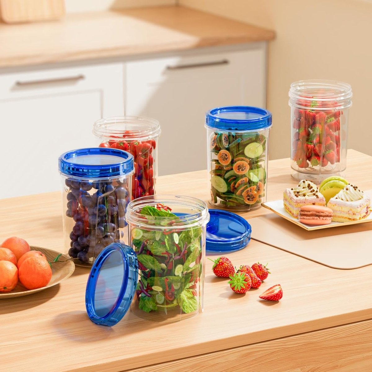 Freezer Storage Containers, [6 Pack - 16 Oz] Airtight Plastic Food Storage Containers with Twist Top Lids, Soup, Meal Prep Containers | BPA Free | Stackable | Leakproof | Microwave/Dishwasher Safe - Homesidy.com