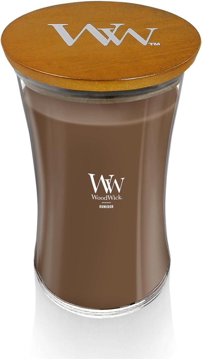WoodWick Marine Amber Holiday Candle Gifts for Women and Men, 9.7 oz Precious Metals Collection with Crackling Wick - Homesidy.com