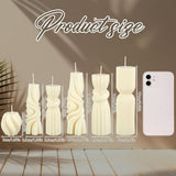 Threlaco 6 Pcs Pillar Candles Modern Aesthetic Ribbed Decorative Candle Set Cute Soy Wax Scented Ribbed Decor for Home(White,2.36 - 6.89 Inch) - Homesidy.com