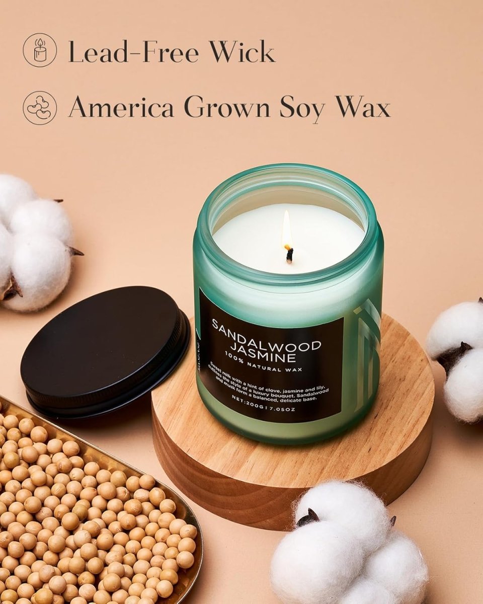 M&amp;SENSE Eucalyptus &amp; Mint Soy Candles for Home Scented, 11.6oz 70 Hour Burn Aromatherapy Candle Gift for Stress Relief, Meditation, Yoga, Relaxing SPA, Reusable Jar for Men and Women - Homesidy.com