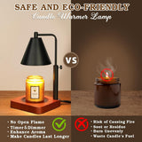 Modern Candle Warmer Lamp with Timer, Dimmable Candle Lamp Warmer, Men Women Christmas Birthday Gifts, Black Candle Warmer, Adjustable Candle Light Warmer, Cozy Living Room Bedroom Home Decor - Homesidy.com