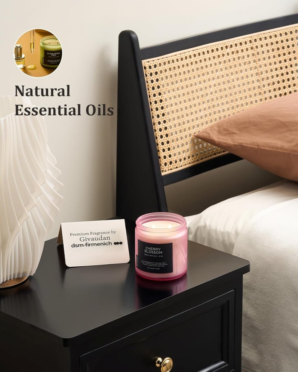 M&amp;SENSE Eucalyptus &amp; Mint Soy Candles for Home Scented, 11.6oz 70 Hour Burn Aromatherapy Candle Gift for Stress Relief, Meditation, Yoga, Relaxing SPA, Reusable Jar for Men and Women - Homesidy.com