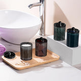 XIPENGKEJI 2 Pack Qtip Holder,Canister Apothecary Jar Set, Bathroom Jars with Lids Set for Cotton Swabs, Balls, Pads, Floss Picks,10oz - 12oz Plastic Canisters Restroom Bedroom Vanity Organizer(Black) - Homesidy.com