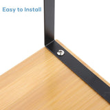 NEX Bamboo Kitchen Cabinet and Counter Shelf Organizer, Stackable &amp; Expandable, Set of 4, White and Natural - Homesidy.com