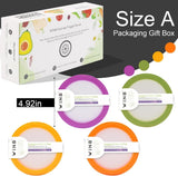 Winb Set of 4 Reusable Fruit and Veggie Savers - Ideal for Avocados, Tomatoes, Apples, Garlic, Onions, and More - Homesidy.com