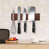 HOSHANHO Magnetic Knife Strips, Magnetic Knife Holder for Wall 16 Inch, Acacia Wood Knife Magnetic Strip Use as Knife Bar, Knife Holder for Kitchen Utensil Organizer - Homesidy.com